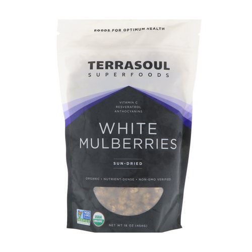 Terrasoul Superfoods, White Mulberries, Sun-Dried, 16 oz (454 g) Review