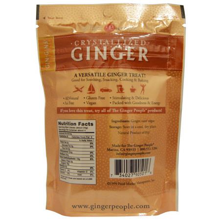 Grönsaksnacks, Ingefära Livsmedel, Supermat: The Ginger People, Gin·Gins, Crystallized Ginger, 3.5 oz (100 g)