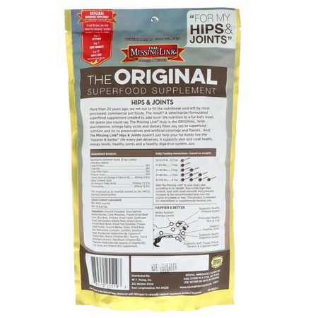 Mineraler, Vitaminer För Husdjur, Kosttillskott För Husdjur, Husdjur: The Missing Link, For Canine Hips & Joints, Powder Formula, 1 lb (454 g)