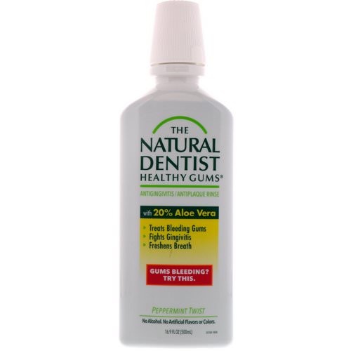 The Natural Dentist, Healthy Gums, Antigingivitis / Antiplaque Rinse, Peppermint Twist, 16.9 fl oz (500 ml) Review