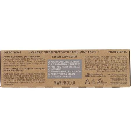 Whitening, Tandpasta, Oral Care, Bad: The Natural Family Co, Whitening & Glow Natural Toothpaste, Native Rivermint, 3.52 oz (100 g)