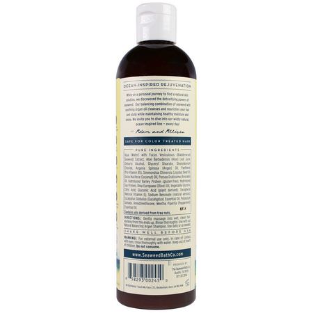 Balsam, Hårvård, Bad: The Seaweed Bath Co, Natural Balancing Argan Conditioner, Eucalyptus & Peppermint, 12 fl oz (360 ml)
