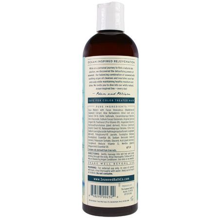 Schampo, Hårvård, Bad: The Seaweed Bath Co, Natural Balancing Argan Shampoo, Eucalyptus & Peppermint, 12 fl oz (360 ml)