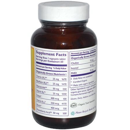 Vitamin B-Komplex, Vitamin B, Vitaminer, Kosttillskott: The Synergy Company, Organic Super B-Complex, 60 Veggie Tabs
