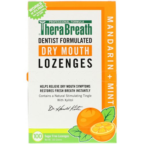 TheraBreath, Dry Mouth Lozenges, Mandarin Mint, 100 Wrapped Lozenges, 165 g Review