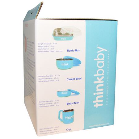 Presentpaket, Servis, Barnmatning: Think, Thinkbaby, The Complete BPA-Free Feeding Set, Light Blue, 1 Set