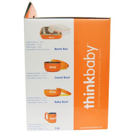 Presentpaket, Servis, Barnmatning: Think, Thinkbaby, The Complete BPA-Free Feeding Set, Orange, 1 Set
