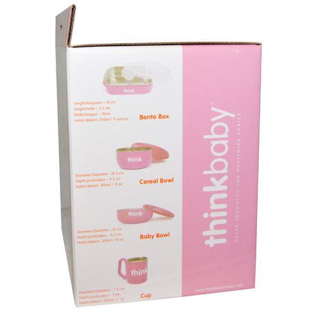 Presentpaket, Servis, Barnmatning: Think, Thinkbaby, The Complete BPA-Free Feeding Set, Pink, 1 Set