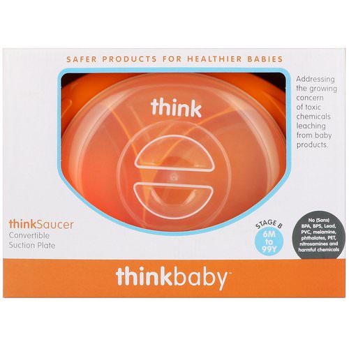 Think, Thinkbaby, Thinksaucer, Convertible Suction Plate, Orange, 1 Convertible Suction Plate Review