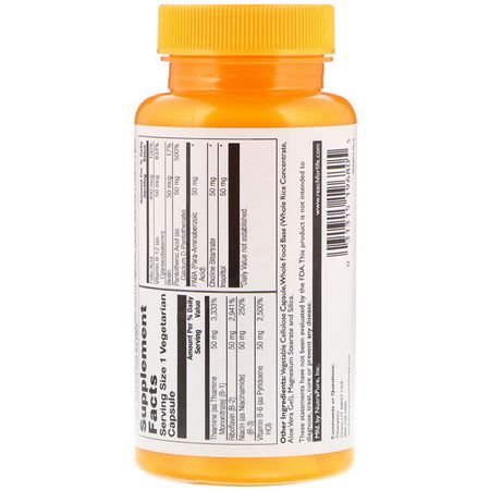 Vitamin B-Komplex, Vitamin B, Vitaminer, Kosttillskott: Thompson, B50 Complex, 60 Capsules