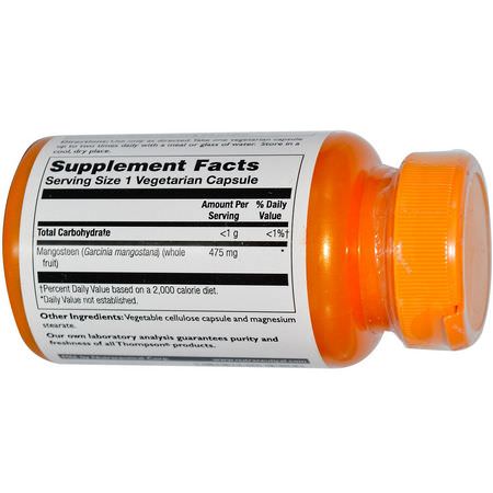 Mangosteen, Superfoods, Green, Supplements: Thompson, Mangosteen, 475 mg, 30 Veggie Caps