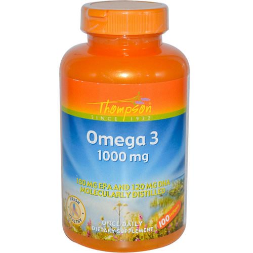 Thompson, Omega 3, 1000 mg, 100 Softgels Review