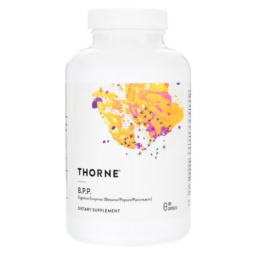 Thorne Research, B.P.P, (Betaine / Pepsin / Pancreatine), Digestive Enzymes, 180 Capsules Review