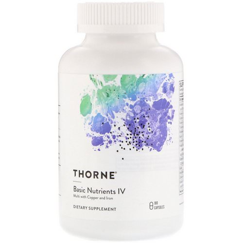 Thorne Research, Basic Nutrients IV Multi with Copper and Iron, 180 Capsules Review
