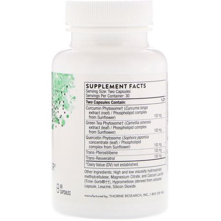 Resveratrol, Antioxidanter, Kosttillskott: Thorne Research, PolyResveratrol-SR, 60 Capsules