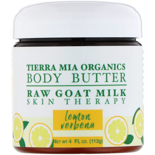 Tierra Mia Organics, Body Butter, Raw Goat Milk, Skin Therapy, Lemon Verbena, 4 fl oz (113 g) Review