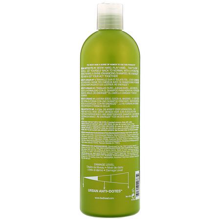 Balsam, Schampo, Hår: TIGI, Bed Head, Urban Anti+dotes, Re-Energize, Damage Level 1 Shampoo, 25.36 fl oz (750 ml)