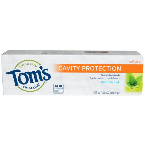 Tom's of Maine, Cavity Protection Fluoride Toothpaste, Spearmint, 5.5 oz (155.9 g) Review