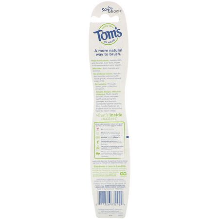 Tandborstar, Oral Care, Bath: Tom's of Maine, Naturally Clean Toothbrush, Soft, 1 Toothbrush