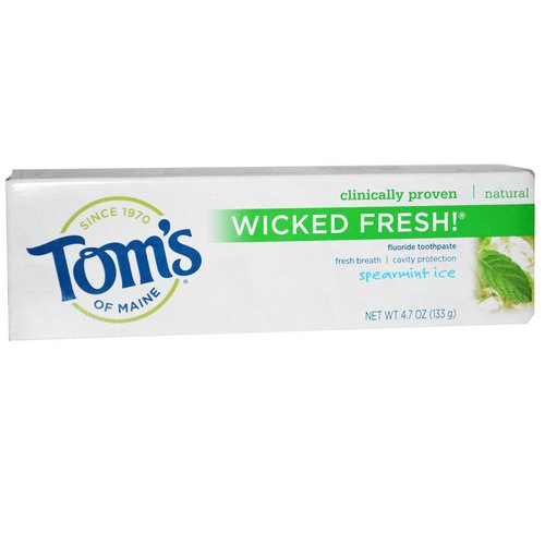 Tom's of Maine, Wicked Fresh! Fluoride Toothpaste, Spearmint Ice, 4.7 oz (133 g) Review