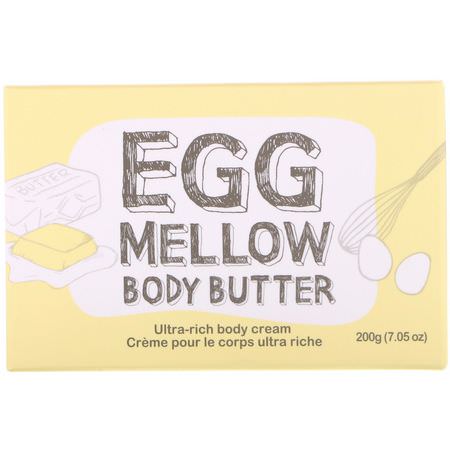 Body Butter, K-Beauty, Bath: Too Cool for School, Egg Mellow Body Butter, 7.05 oz (200 g)