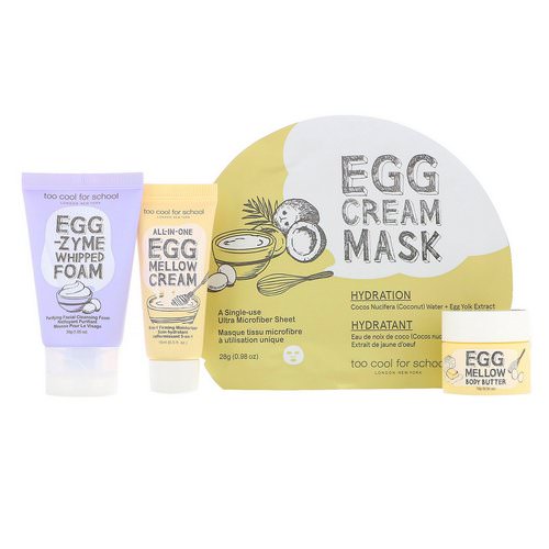 Too Cool for School, Egg-ssential Skincare Mini Set, 4 Piece Set Review