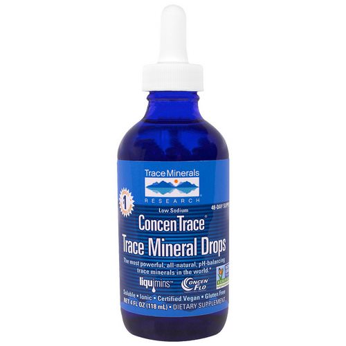 Trace Minerals Research, ConcenTrace, Trace Mineral Drops, Dropper Bottle, 4 fl oz (118 ml) Review