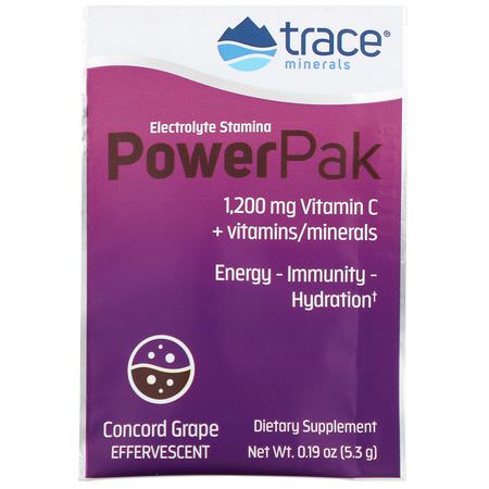 Trace Minerals Research Vitamin C Formulas Hydration Electrolytes - Elektrolyter, Hydrering, Sporttillskott, Sportnäring