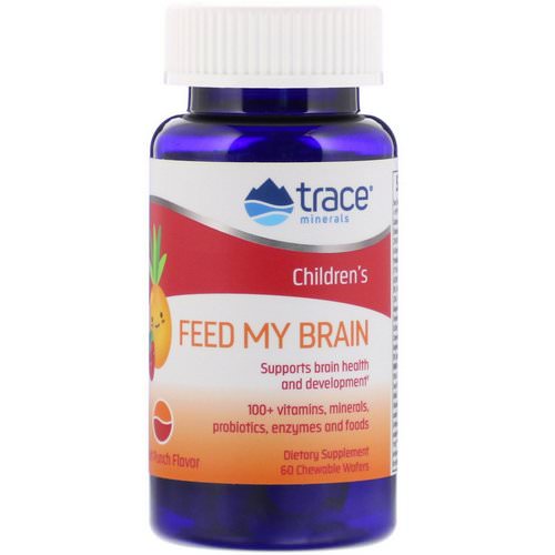 Trace Minerals Research, Children's, Feed My Brain, Fruit Punch, 60 Chewable Wafers Review