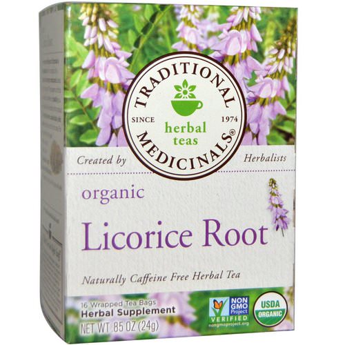 Traditional Medicinals, Herbal Teas, Organic Licorice Root, Naturally Caffeine Free, 16 Wrapped Tea Bags, .85 oz (24 g) Review