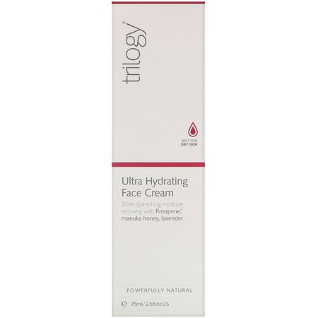 Face Moisturizer, Hudvård: Trilogy, Ultra Hydrating Face Cream, 2.5 fl oz (75 ml)