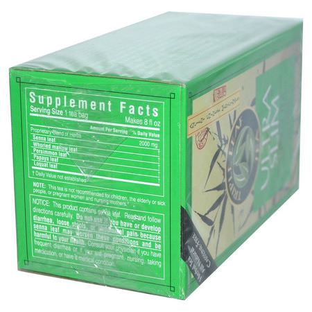 Örtte, Medicinska Teer: Triple Leaf Tea, Ultra Slim, Herbal Tea, Caffeine-Free, 20 Tea Bags, 1.4 oz (40 g)
