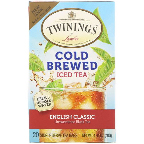 Twinings, Cold Brewed Iced Tea, English Classic, 20 Tea Bags, 1.41 oz (40 g) Review