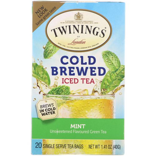 Twinings, Cold Brewed Iced Tea, Green Tea with Mint, 20 Tea Bags, 1.41 oz (40 g) Review