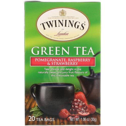 Twinings, Green Tea, Pomegranate, Raspberry & Strawberry, 20 Tea Bags, 1.06 oz (30 g) Review