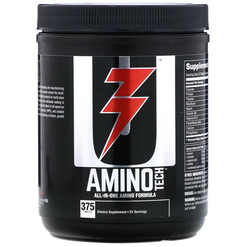 Universal Nutrition, Amino Tech, All-In-One Amino Formula, 375 Tablets Review