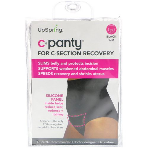 UpSpring, C-Panty, For C-Section Recovery, Black, Size S/M Review