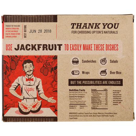 Iherb: Upton's Naturals, Jackfruit, Bar-B-Que, 10.6 oz (300 g)