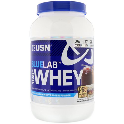 USN, BlueLab, 100% Whey, Peanut Butter & Jelly, 2 lbs (907.2 g) Review
