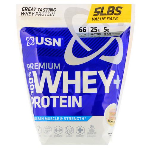 USN, Premium 100% Whey + Protein, Birthday Cake, 5 lbs (2.27 kg) Review