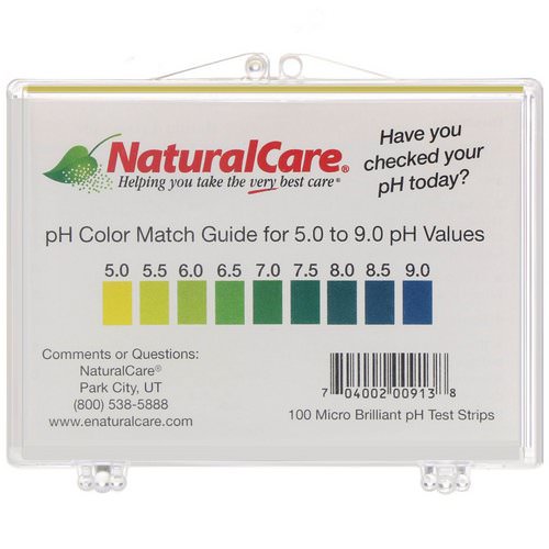 NaturalCare, pH Test Strips, 100 Strips Review