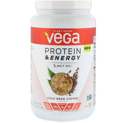 Vega, Protein & Energy, Cold Brew Coffee, 1.85 lbs (841 g) Review