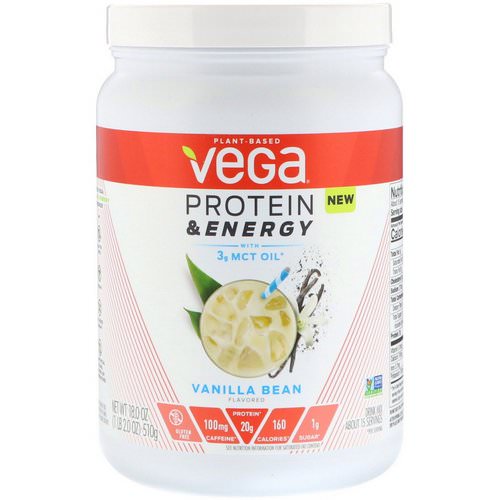 Vega, Protein & Energy, Vanilla Bean, 1.1 lbs (510 g) Review
