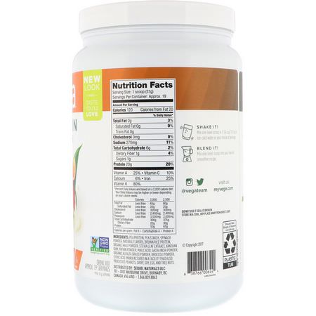Växtbaserat, Växtbaserat Protein, Sportnäring: Vega, Protein & Greens, Tropical Flavored, 1.3 lbs (590 g)