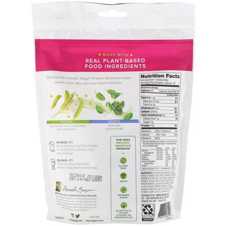Växtbaserat, Växtbaserat Protein, Sportnäring: Vega, Protein Smoothie, Berry, 9.2 oz (262 g)