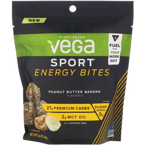 Vega, Sport Energy Bites, Peanut Butter Banana, 5.6 oz (160 g) Review