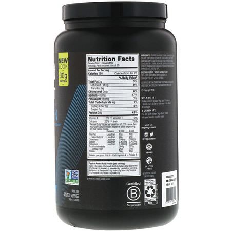 Återhämtning Efter Träning, Växtbaserad, Växtbaserad Protein, Sportnäring: Vega, Sport, Premium Protein, Vanilla, 29.2 oz (828 g)