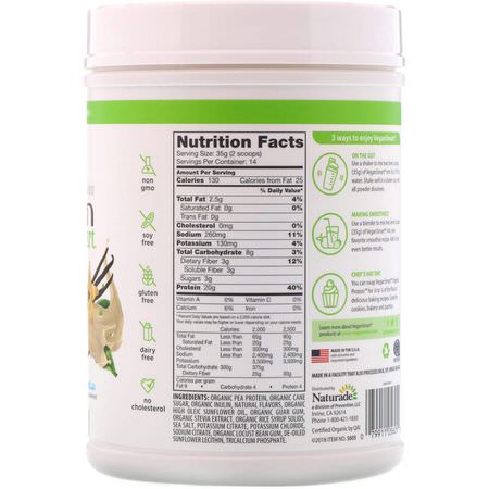 Ärtprotein, Växtbaserat Protein, Sportnäring: VeganSmart, Organic Pea Protein Shake, French Vanilla, 1.08 lbs (490 g)