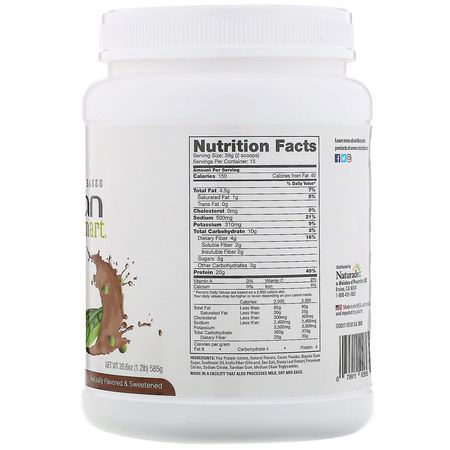 Ärtprotein, Växtbaserat Protein, Sportnäring: VeganSmart, Pea Protein Vegan Shake, Chocolate, 20.6 oz (585 g)