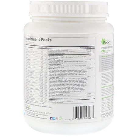 Växtbaserat, Växtbaserat Protein, Idrottsnäring: VeganSmart, Protein & Greens, All-In-One Powder, Vanilla Creme, 1.42 lbs (645 g)
